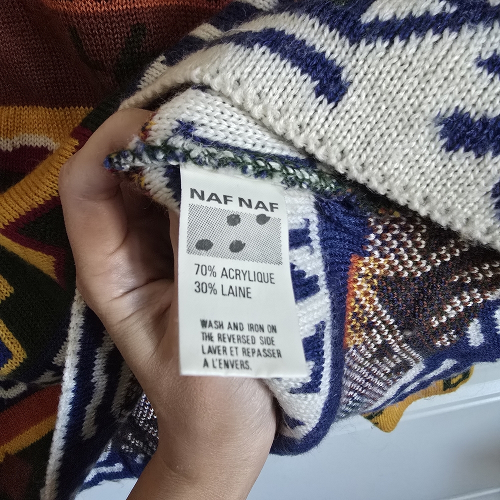 Colorful Patterned Men's Sweater - Picture 5 of 7